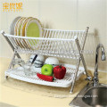 BYN wrought iron dish drainer folding plastic kitchen cabinet dish rack